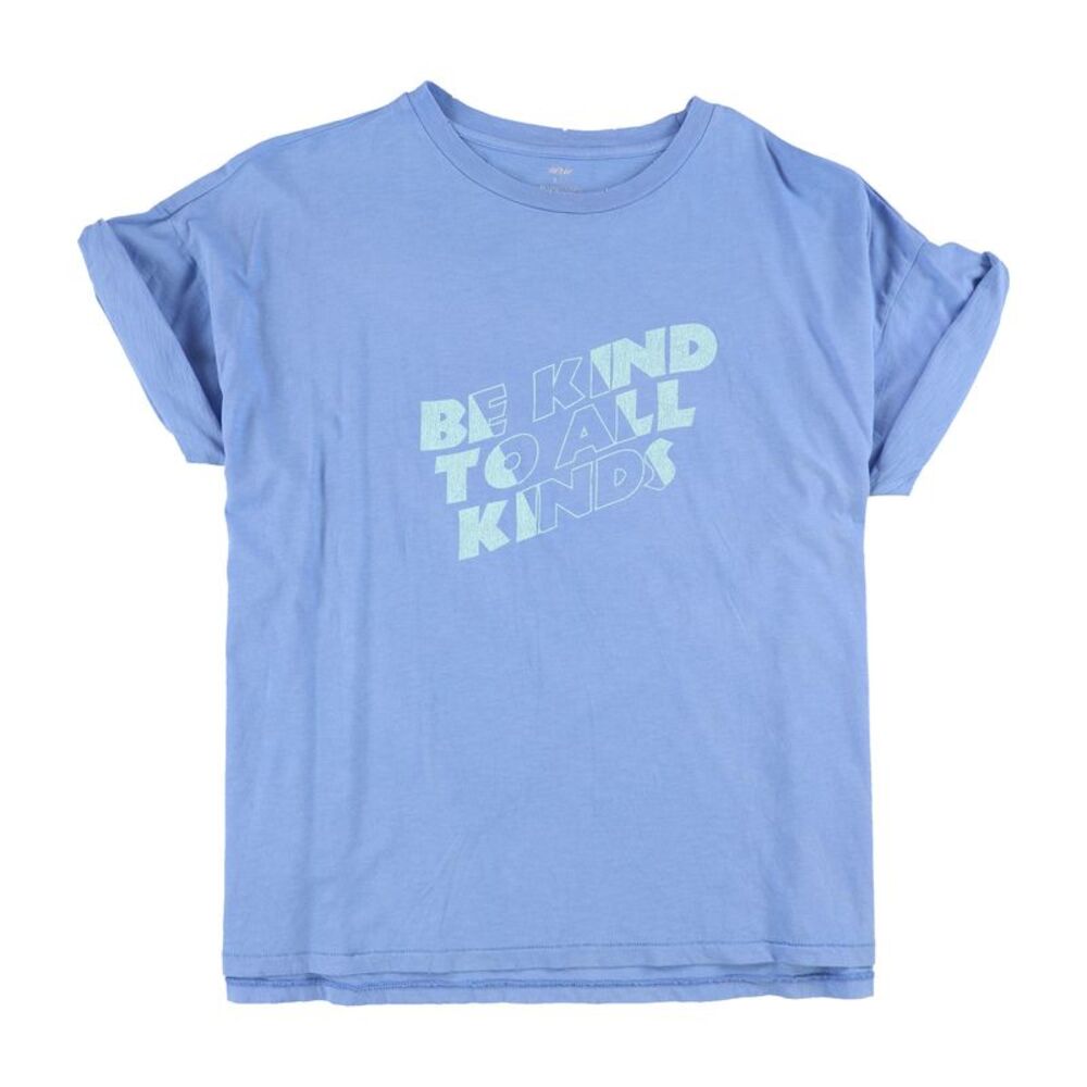 aerie Womens Be Kind To All Kinds Basic T-Shirt, Blue, S, DM